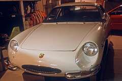 Alfred Cosentino's Abarth Simca 2000 of 1963 under renovation at his home in Westlake Village, near Los Angeles.