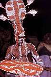 Lajamanu, NT, Australia, 1977 - At a Warlpiri “Ngajakula” ceremony, featuring a shield painted with “Kurrakurra” dreaming design.
