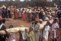 Ankadikely Ilafy, Madagascar, 1971 - Dancing with the bodies of ancestors at a Famadihana, a Malagasy funerary tradition near Antananarivo.