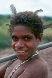 Pikhe, Papua, Indonesia, 1979 - A Dani boy, in the Baliem valley.