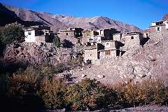 A typical mountain village to the north of Kabul, on the southern slopes of the Hindu Kush.