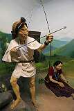 A display of Nyishi people, who live in Kamle District, in the south of Arunachal Pradesh, in Itanagar's State Museum.