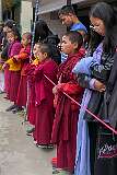 Waiting for the Carnival Parade on the last day of the Tawang Festival.