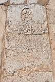 A grave stone in the Church of Our Lady of Grace, popularly known as St. Augustine Church in Old Goa.