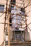 The statue of Mary Help of Christians, dating from 2015, outside the Kohima Cathedral Church.