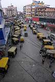 Tuktuks along the road at Hotel Blue Haven in Dimapur, from the flyover.