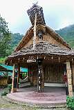 Chümpo, a traditional 'bachelors' dormitory' house of the Lotha Naga people in Kisama Heritage Village.