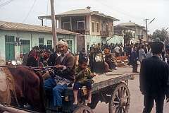 Horse and cart on the street in Aqqala.