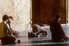 Prayers in the Masjed-e-Shah.