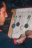 Abbas Abemi, working on a carpet in Mashhad.