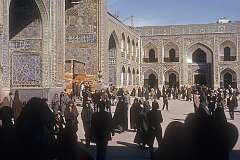 The southeastern gate at Enghelab Courtyard, at the Imam Reza Holy Shrine complex.