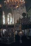 Jewelled throne in the Throne Room in the Golestan Palace, an ornate 16th century royal palace, Tehran.