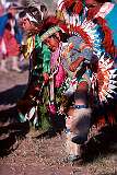 Rosebud, South Dakota, USA, 1980 - A “Fancy dancer” of the Lakota (Sioux) people in a pow-wow at Wakapamni Lake.