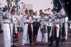 Strážnice, Czechia, 1989 - Boys from Strážnice, south Moravia, at the Children's Folklore Festival.