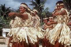 Rarotonga, Cook Islands, 1992 - Women from Tokelau at the Festival of Pacific Arts.