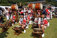 Matsuyama, Shikoku, Japan, 2014 - Taiko drumming at the Mikoshi Festival.