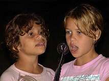 Gordonvale, Queensland, Australia, 2005 - Singing at a Djarragun College school camp.