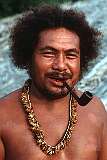 Matautu, Temotu, Solomon Islands, 1983 - A man on Tikopia, a remote Polynesian island in the east Solomons.