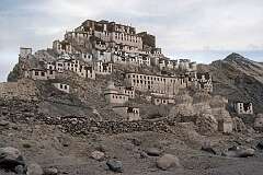 Thiksey, Ladakh, India, 1979 - Thiksey Gompa, a Buddhist monastery from the mid 1400s,  16 kilometres southeast of Leh.