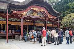 Dazaifu, Kyūshū, Japan, 2014 - The main shrine of Dazaifu Tenman-gū, a Shinto shrine just south of Fukuoka, built over the grave of Sugawara no Michizane (845–903), the “god of learning”.