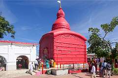 Udaipur, Tripura, India, 2023 - The Tripura Sundari Mandir, a Hindu temple from around the year 1501 CE, about 55 km from Agartala.