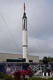 A Mercury-Redstone combination, the first American manned space booster.
