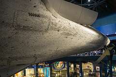 The coated ceramic tiles as used on the Space Shuttle, like Atlantis.