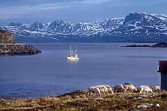Kvaløya, Troms og Finnmark, Norway - View to Kvaløya, an island near Tromsø.