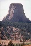 Devils Tower, Wyoming, United States - Devils Tower (Bear Lodge Butte), 264 metres high in the Black Hills.