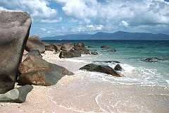 Fitzroy Island, Queensland, Australia - Nudey Beach, on the south west end of Fitzroy Island, 45 minutes by ferry from Cairns.