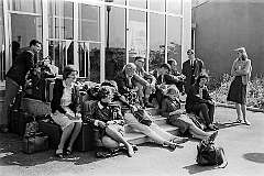 Ljubljana, Slovenia - Tour group of the students’ trip to Yugoslavia, at the hostel of the Visoka Politivna Šola